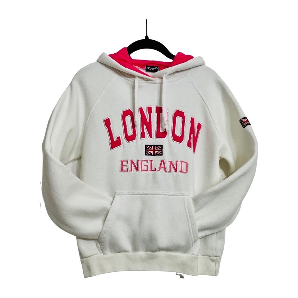 NAS London England White and Pink Sweatshirt - Picture 4 of 7
